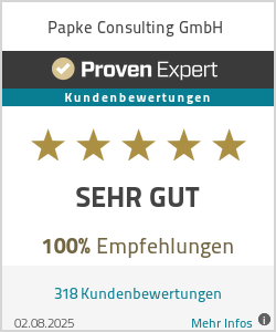 ProvenExpert Siegel Bewertung "Sehr gut" mit 100% Empfehlungen von 318 Bewertungen